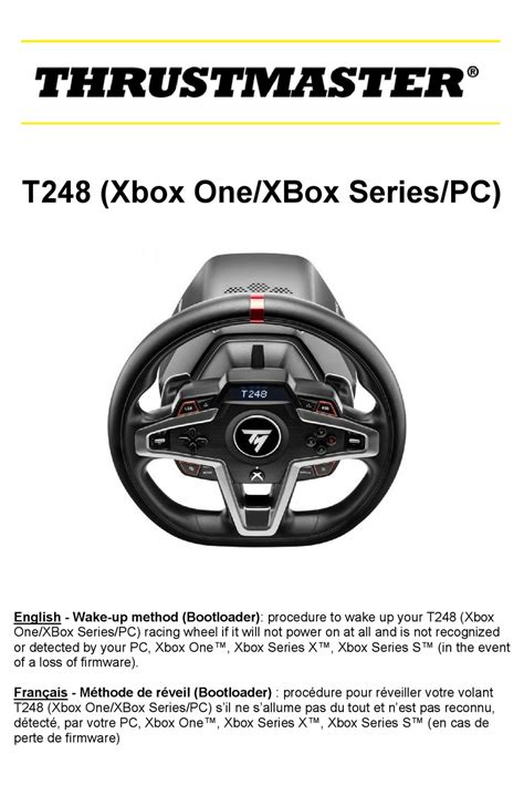 THRUSTMASTER T248 USER MANUAL Pdf Download .